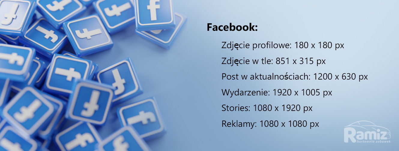 rozmiar postow, grafik, filmow, relacji Facebook